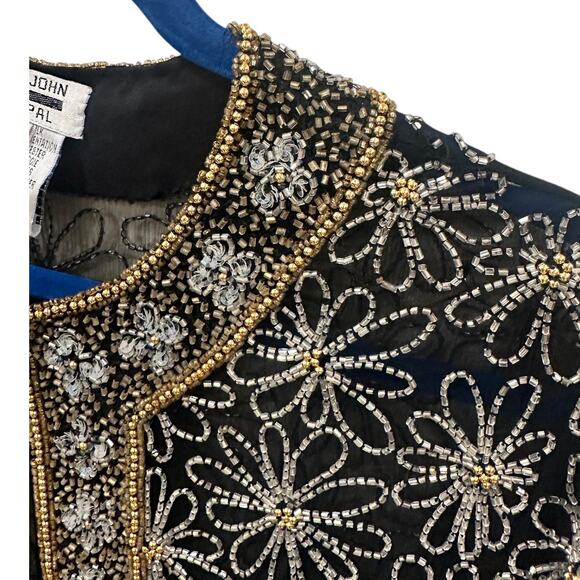 Vintage Mark & John By Gopal Floral Sequin Blazer - Picture 7 of 7